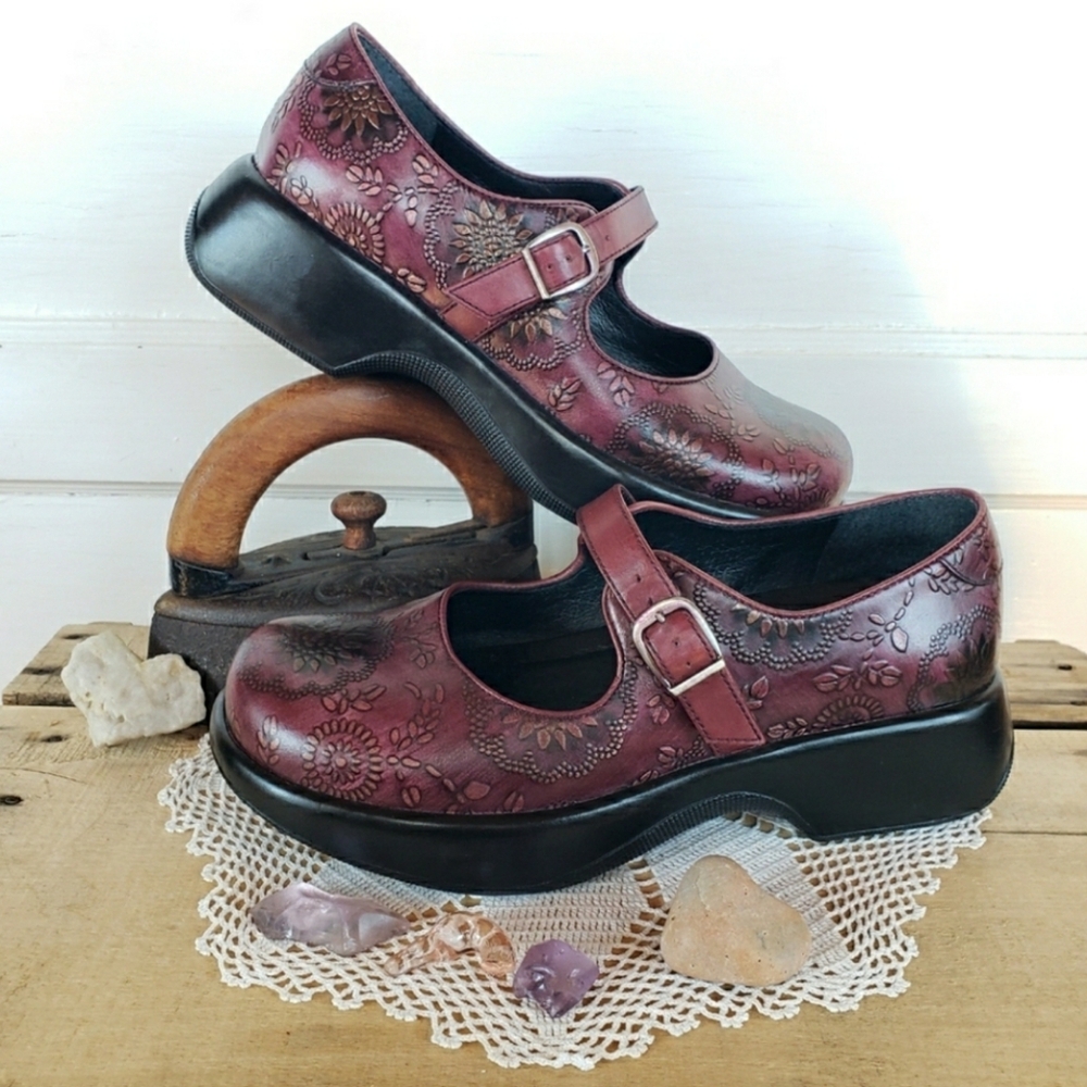 🌸Reserved for Cilia🌸Mulberry Dansko Platform Mary Jane Buckle Boho Cottage 38 - Picture 14 of 14